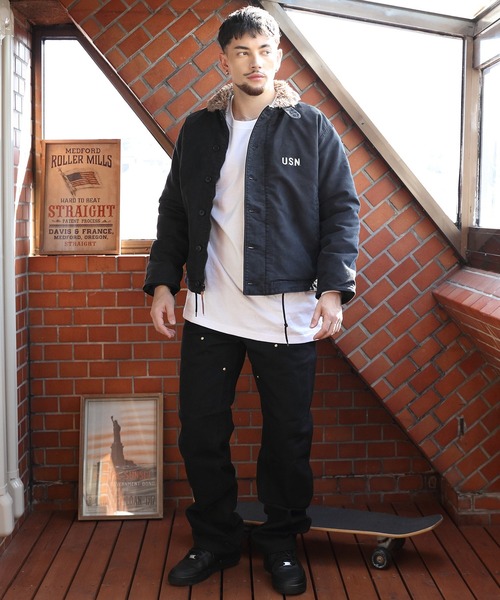 HOUSTON(ヒューストン)の「HOUSTON N-1(USED MODEL)(ミリタリージャケット・メンズ・ブラック/タン/ネイビー/オリーブドラブ・44/42/38/40)」の21枚目の写真