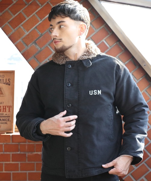 HOUSTON(ヒューストン)の「HOUSTON N-1(USED MODEL)(ミリタリージャケット・メンズ・ブラック/タン/ネイビー/オリーブドラブ・44/42/38/40)」の8枚目の写真