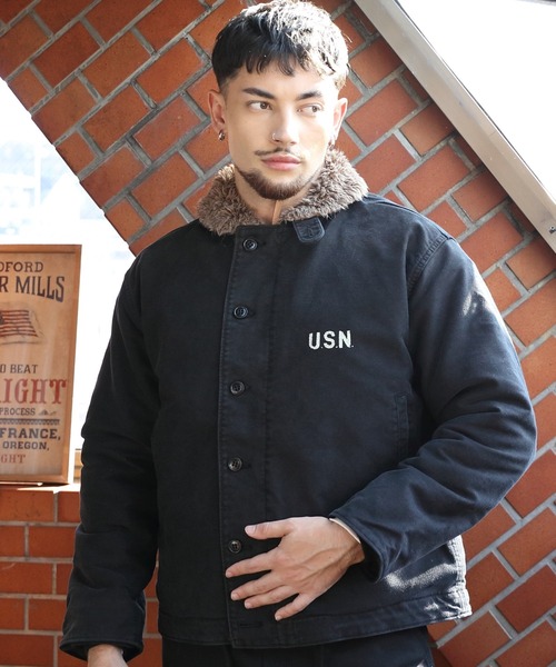 HOUSTON(ヒューストン)の「HOUSTON N-1(USED MODEL)(ミリタリージャケット・メンズ・ブラック/タン/ネイビー/オリーブドラブ・44/42/38/40)」の10枚目の写真