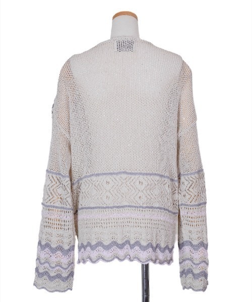 rurumu:（ルルムウ）の「rurumu:/ルルムウ/collage granny cardigan（カーディガン/ボレロ・レディース・グレー/ブラック/ベージュ・F）」の8枚目の写真