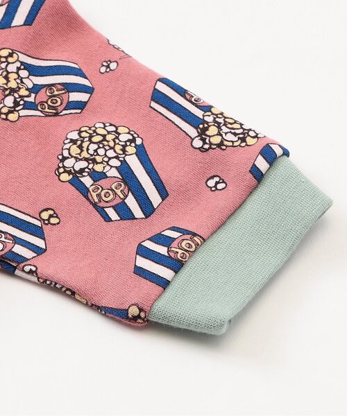 Ampersand(アンパサンド)の「【リンク】ポップコーン柄カバーオール(ロンパース・キッズ・レッド/グレー・80/70/60)」の7枚目の写真