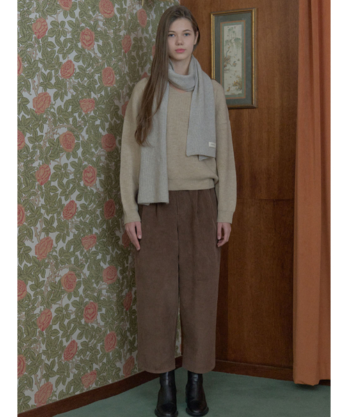 AVANT-G(アバン)の「Corduroy Crop Banding Pants - BROWN(その他パンツ・レディース・クリーム/ブラウン・FREE)」の8枚目の写真