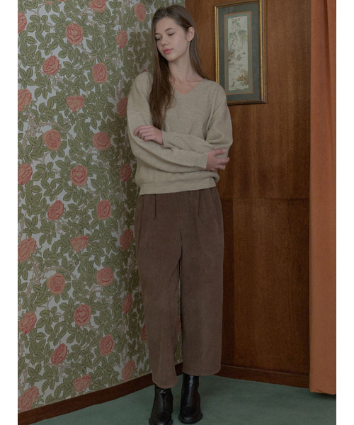 AVANT-G(アバン)の「Corduroy Crop Banding Pants - BROWN(その他パンツ・レディース・クリーム/ブラウン・FREE)」の10枚目の写真