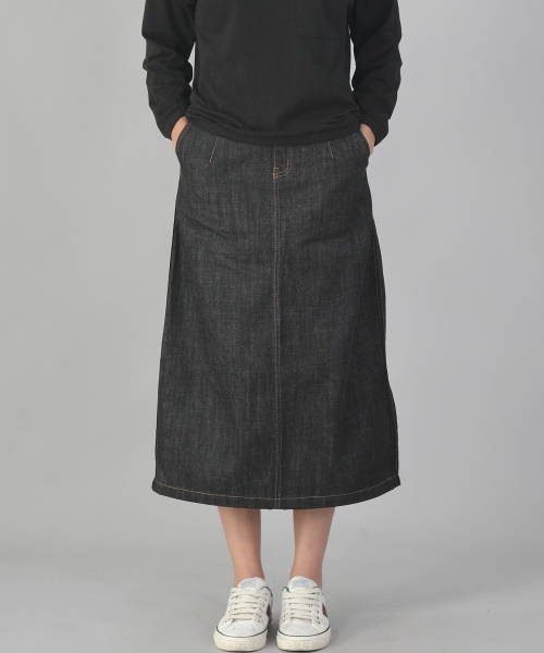SAINTCREW(セントクルー)の「Pラインデニムロングスカート LLS-1309 ブラックデニム(スカート・レディース・その他・MEDIUM/LARGE/X-LARGE)」の1枚目の写真