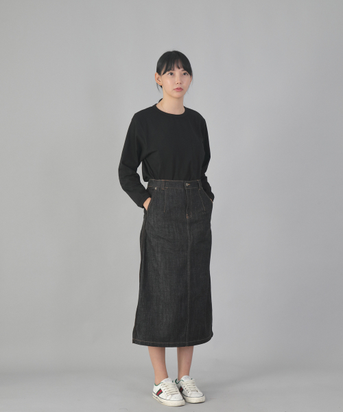 SAINTCREW(セントクルー)の「Pラインデニムロングスカート LLS-1309 ブラックデニム(スカート・レディース・その他・MEDIUM/LARGE/X-LARGE)」の3枚目の写真