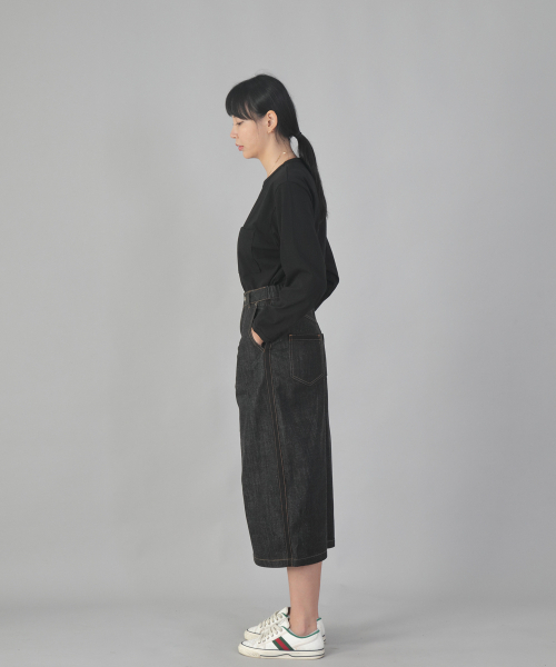 SAINTCREW(セントクルー)の「Pラインデニムロングスカート LLS-1309 ブラックデニム(スカート・レディース・その他・MEDIUM/LARGE/X-LARGE)」の5枚目の写真