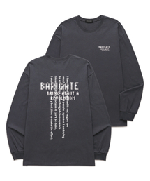 BARIGATE（バリゲート）の「Spotted Logo Long Sleeve (BLS034) Charcoal（Tシャツ/カットソー）」