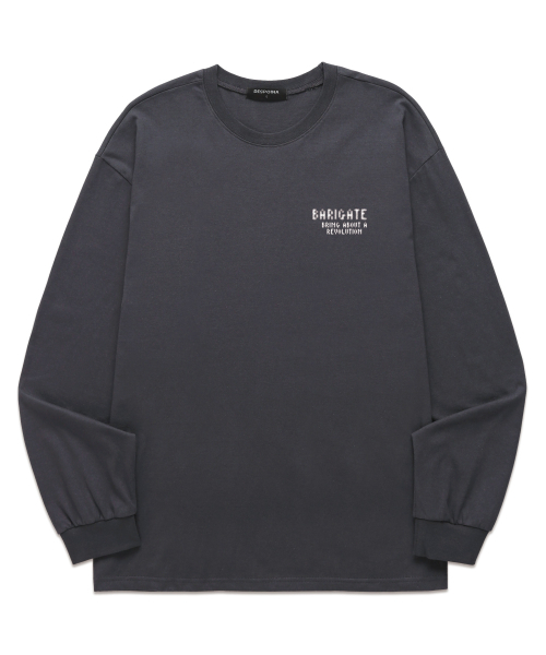 BARIGATE(バリゲート)の「スポッテッドロゴロングスリーブ (BLS034) チャコール(Tシャツ/カットソー・レディース・その他・SMALL/MEDIUM/LARGE/X-LARGE/XX-LARGE)」の2枚目の写真