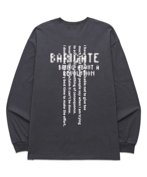 BARIGATE(バリゲート)の「スポッテッドロゴロングスリーブ (BLS034) チャコール(Tシャツ/カットソー・レディース・その他・SMALL/MEDIUM/LARGE/X-LARGE/XX-LARGE)」の3枚目の写真
