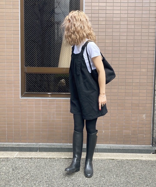 ISOOK(アイスー)の「ハーフパンツオーバーオール(comochi select) / サロペット ショートパンツ オールインワン ブラック 黒(つなぎ/オールインワン・レディース・ブラック・FREE)」の9枚目の写真
