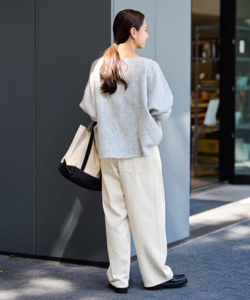 FRAMeWORK（フレームワーク）の「カルゼラップパンツ（スラックス・レディース・ベージュ/アイボリー・38/36）」の21枚目の写真