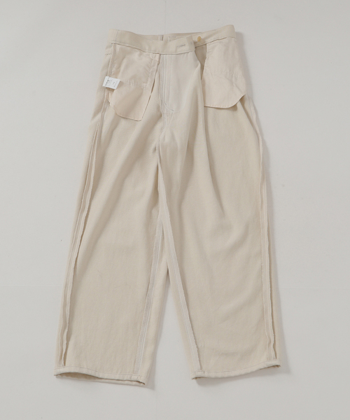 FRAMeWORK（フレームワーク）の「カルゼラップパンツ（スラックス・レディース・ベージュ/アイボリー・38/36）」の10枚目の写真