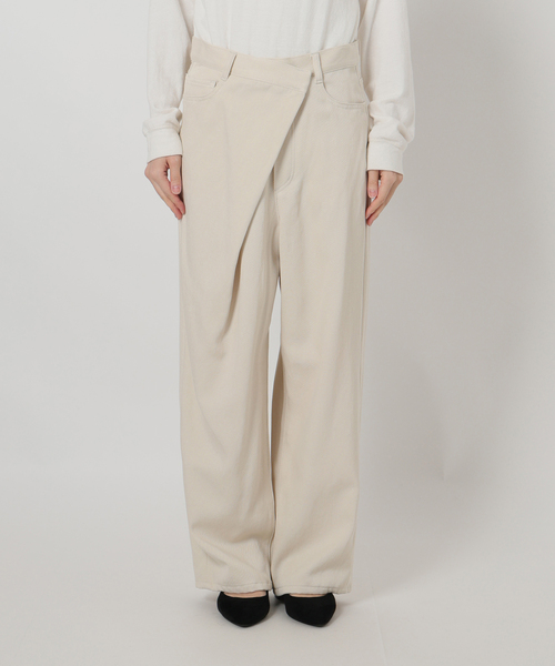 FRAMeWORK（フレームワーク）の「カルゼラップパンツ（スラックス・レディース・ベージュ/アイボリー・38/36）」の12枚目の写真