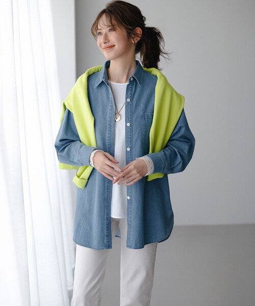 23区（ニジュウサンク）の「23区DENIM ストレートフィット デニムパンツ（デニムパンツ・レディース・ネイビー系/ホワイト系/ダルブルー系/スカイブルー系・40/38/36）」の18枚目の写真