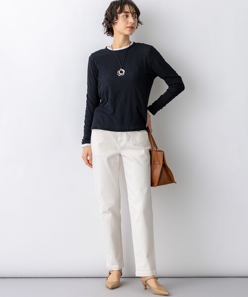 23区（ニジュウサンク）の「23区DENIM ストレートフィット デニムパンツ（デニムパンツ・レディース・ネイビー系/ホワイト系/ダルブルー系/スカイブルー系・40/38/36）」の8枚目の写真