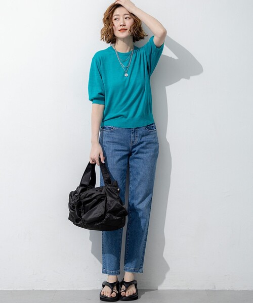 23区（ニジュウサンク）の「23区DENIM ストレートフィット デニムパンツ（デニムパンツ・レディース・ネイビー系/ホワイト系/ダルブルー系/スカイブルー系・40/38/36）」の14枚目の写真