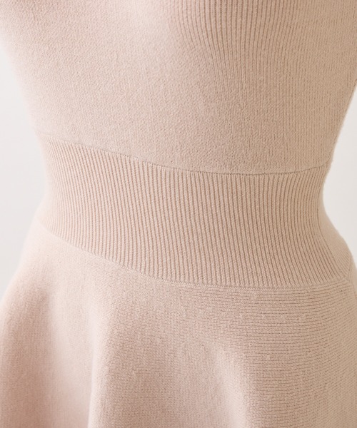 one after another NICE CLAUP(ワンアフターアナザーナイスクラップ)の「【S/Mサイズ展開】2wayフェザーカーデSET後ろリボンニットミニワンピ(ワンピース・レディース・アイボリー/チャコールグレー/ピンク・SMALL/MEDIUM)」の18枚目の写真