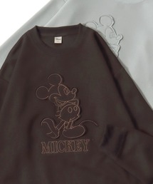 MICKEY MOUSE（ミッキーマウス）の「2026SS Disney/ディズニー オーバーサイズ フロントアップリケ/バックサガラ刺繍 スウェットトレーナー レディース メンズ（スウェット）」