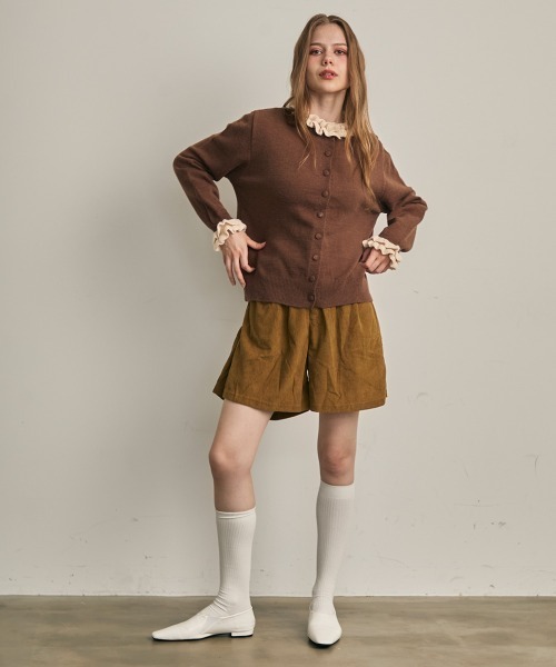 Clum(クルム)の「コーデュロイタックキュロットショーツ(その他パンツ・レディース・ブラック/テラコッタ/サンドベージュ・FREE)」の13枚目の写真