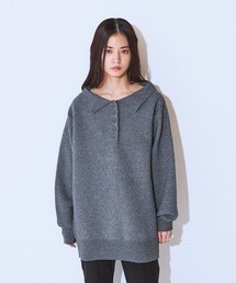 JEANASIS | ミニブークレポロチュニック/650171(ニット/セーター)