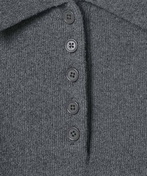 JEANASIS(ジーナシス)の「ミニブークレポロチュニック/650171(ニット/セーター・レディース・グレー/ネイビー/オフホワイト・FREE)」の11枚目の写真