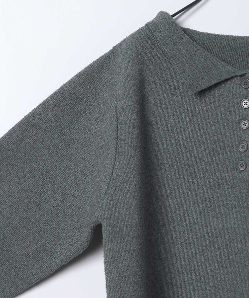 JEANASIS(ジーナシス)の「ミニブークレポロチュニック/650171(ニット/セーター・レディース・グレー/ネイビー/オフホワイト・FREE)」の7枚目の写真
