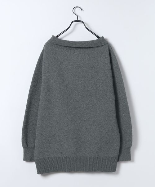 JEANASIS(ジーナシス)の「ミニブークレポロチュニック/650171(ニット/セーター・レディース・グレー/ネイビー/オフホワイト・FREE)」の5枚目の写真