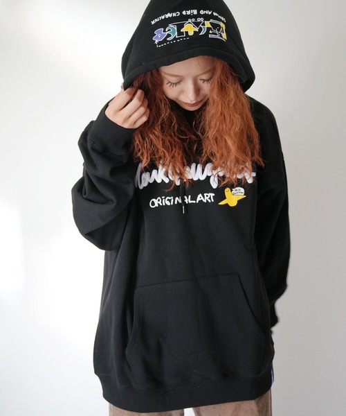 Port(ポート)の「【 Mark Gonzales / マークゴンザレス 】 BIG LOGO ゴンバト スウェット パーカー(パーカー・メンズ・ブラック/杢グレー/ホワイト・M/L/XL)」の3枚目の写真