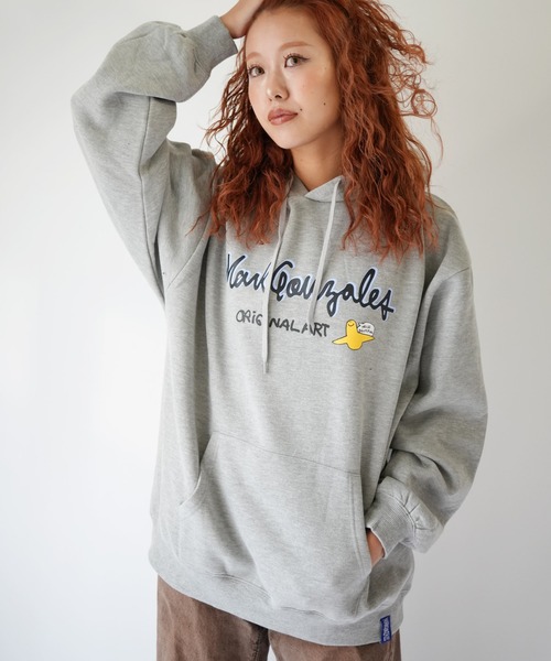 Port(ポート)の「【 Mark Gonzales / マークゴンザレス 】 BIG LOGO ゴンバト スウェット パーカー(パーカー・メンズ・ブラック/杢グレー/ホワイト・M/L/XL)」の18枚目の写真