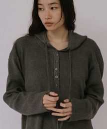 duei（デュイ）の「フーディリブニットプルオーバー（ニット/セーター）」