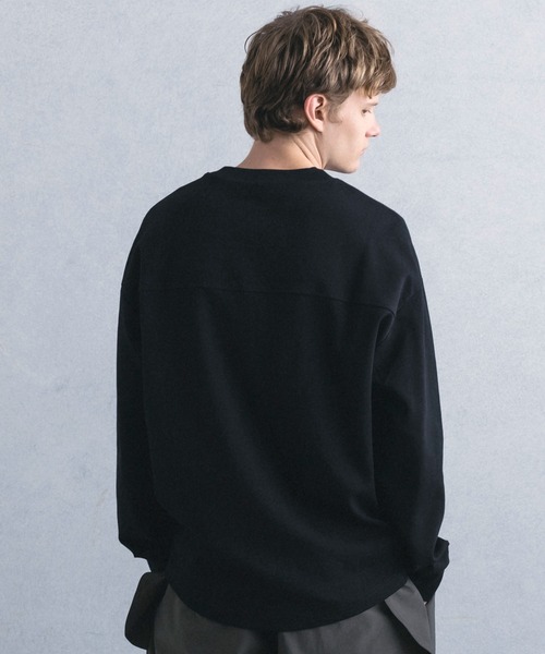 +phenix(プラスフェニックス)の「【WEB・直営店限定】+phenix(プラスフェニックス)ROUND HEM L/S TEE ラウンド ヘム ロングスリーブ ティー(Tシャツ/カットソー・メンズ・ブラック/ホワイト・M/L)」の15枚目の写真