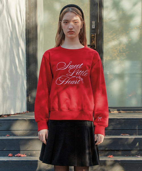 ZEROSTREET(ゼロストリート)の「リボンレタリングスウェット / レッド(スウェット・レディース・レッド・SMALL/MEDIUM)」の3枚目の写真