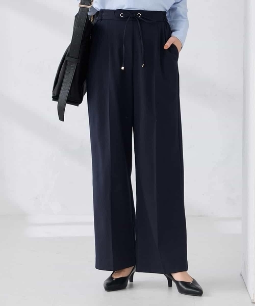 a.v.v（アーヴェヴェ）の「【WEB限定】裏起毛ウエストハトメドロストワイドパンツ（その他パンツ・レディース・チャコールグレー/ホワイト/ライトグレー/ネイビー・36/38/42/40）」の4枚目の写真