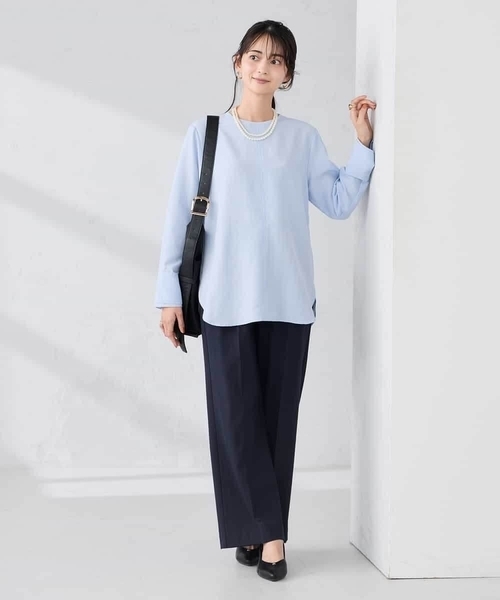 a.v.v（アーヴェヴェ）の「【WEB限定】裏起毛ウエストハトメドロストワイドパンツ（その他パンツ・レディース・チャコールグレー/ホワイト/ライトグレー/ネイビー・36/38/42/40）」の8枚目の写真