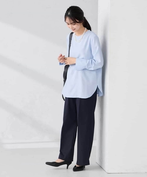 a.v.v（アーヴェヴェ）の「【WEB限定】裏起毛ウエストハトメドロストワイドパンツ（その他パンツ・レディース・チャコールグレー/ホワイト/ライトグレー/ネイビー・36/38/42/40）」の10枚目の写真