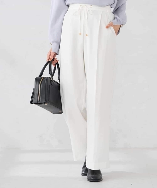 a.v.v（アーヴェヴェ）の「【WEB限定】裏起毛ウエストハトメドロストワイドパンツ（その他パンツ・レディース・チャコールグレー/ホワイト/ライトグレー/ネイビー・36/38/42/40）」の12枚目の写真