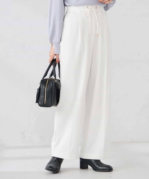 a.v.v（アーヴェヴェ）の「【WEB限定】裏起毛ウエストハトメドロストワイドパンツ（その他パンツ・レディース・チャコールグレー/ホワイト/ライトグレー/ネイビー・36/38/42/40）」の13枚目の写真