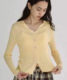 duei | スキッパーリブシアーニットカーディガン(カーディガン/ボレロ)