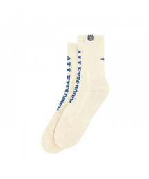 ALL EYES DOWN（オール アイズ ダウン）の「FRONT LOGO SOCKS(Ivory/Blue)（ソックス/靴下）」