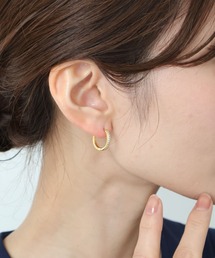 ストーンフープピアス