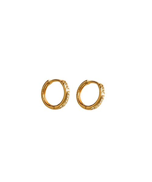Rennet(レネット)の「ストーンフープピアス(ピアス(両耳用)・レディース・ピンクゴールド/ゴールド/シルバー・X-SMALL/LARGE/MEDIUM/SMALL/XX-LARGE/X-LARGE/XX-SMALL)」の8枚目の写真
