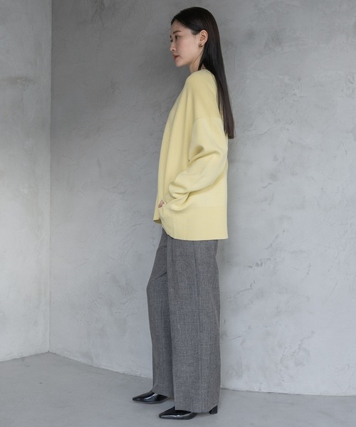 A part by（アパートバイ）の「LNTストレートパンツ（スラックス・レディース・ブラック系その他2/ネイビー/ベージュ・MEDIUM/SMALL）」の5枚目の写真