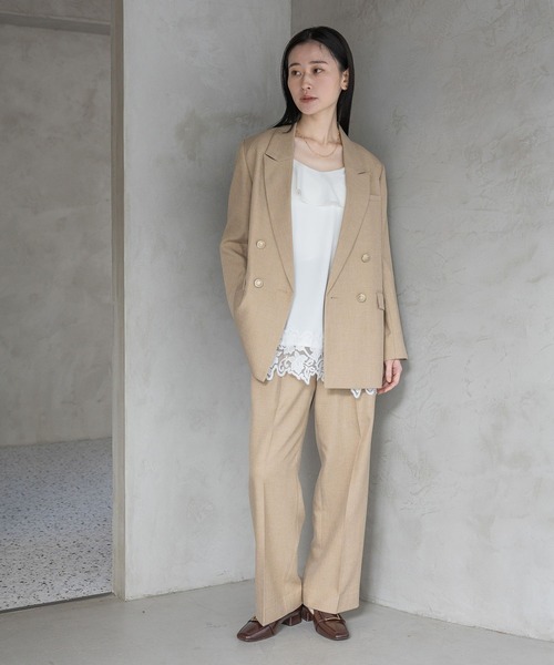 A part by（アパートバイ）の「LNTストレートパンツ（スラックス・レディース・ブラック系その他2/ネイビー/ベージュ・MEDIUM/SMALL）」の9枚目の写真