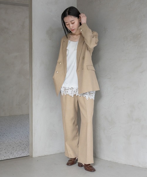 A part by（アパートバイ）の「LNTストレートパンツ（スラックス・レディース・ブラック系その他2/ネイビー/ベージュ・MEDIUM/SMALL）」の11枚目の写真