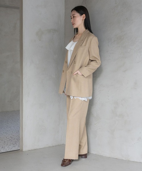 A part by（アパートバイ）の「LNTストレートパンツ（スラックス・レディース・ブラック系その他2/ネイビー/ベージュ・MEDIUM/SMALL）」の12枚目の写真