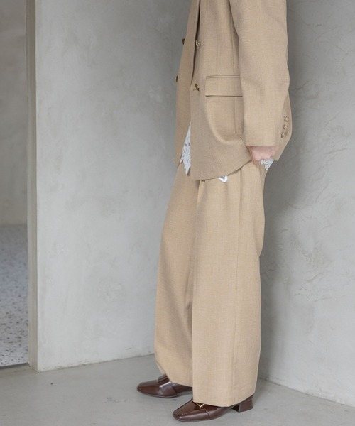 A part by（アパートバイ）の「LNTストレートパンツ（スラックス・レディース・ブラック系その他2/ネイビー/ベージュ・MEDIUM/SMALL）」の14枚目の写真