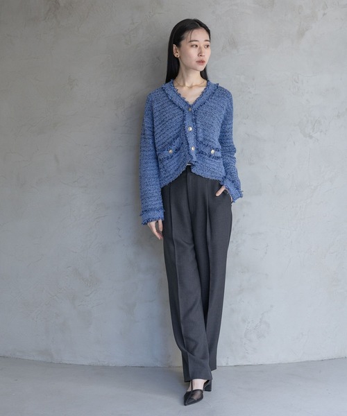 A part by（アパートバイ）の「LNTストレートパンツ（スラックス・レディース・ブラック系その他2/ネイビー/ベージュ・MEDIUM/SMALL）」の15枚目の写真