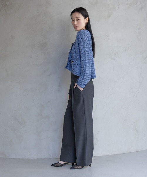 A part by（アパートバイ）の「LNTストレートパンツ（スラックス・レディース・ブラック系その他2/ネイビー/ベージュ・MEDIUM/SMALL）」の17枚目の写真