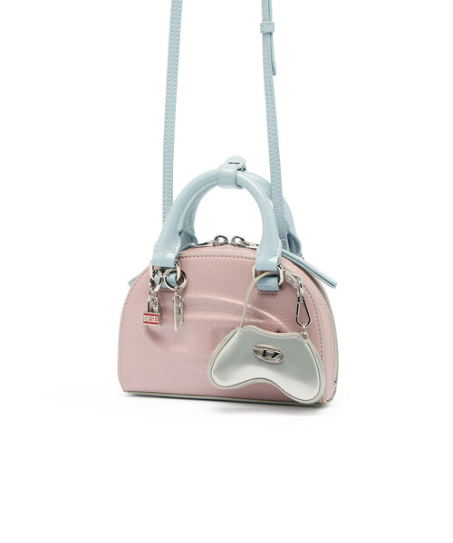 DIESEL(ディーゼル)の「ウィメンズ クロスボディバッグ XS 1DR DOME CROSSBODY XS(ショルダーバッグ・レディース・ブラウン系その他/イエロー/ライトピンク・UNI)」の6枚目の写真