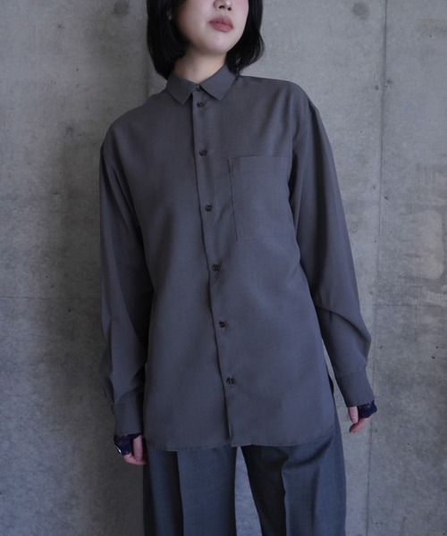 G.V.G.V.（ジーヴィージーヴィー）の「SHEER SHIRT（シャツ/ブラウス・レディース・グレー・ONE SIZE）」の4枚目の写真